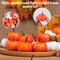 Artificial Pumpkins Bulk Orange and White Mini Foam Pumpkins for Fall Thanksgiving Table Decor